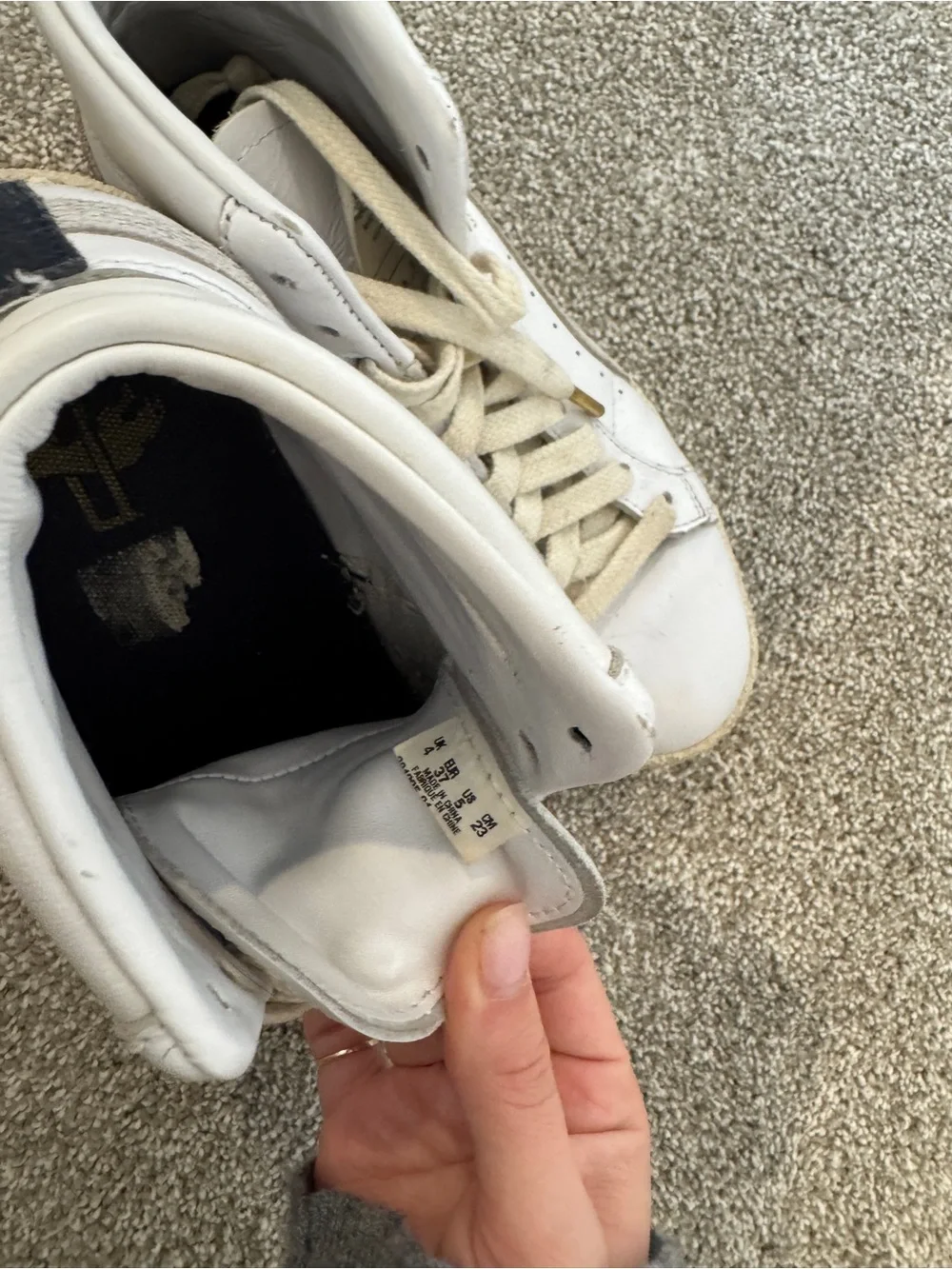 Puma Women’s High-Top Sneakers in Cream and Beige